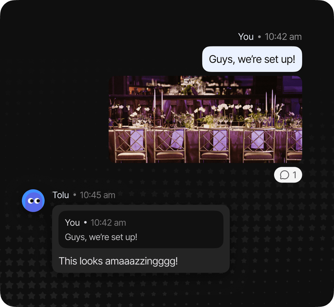 Vendor team communication in Partyverse